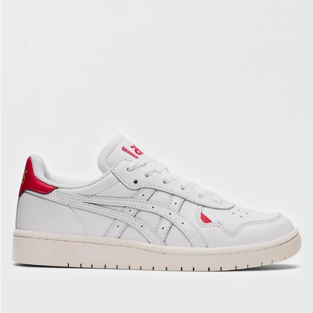🔥RARE Asics Japan S sneaker in the white and red colorway size 6 GUC leather